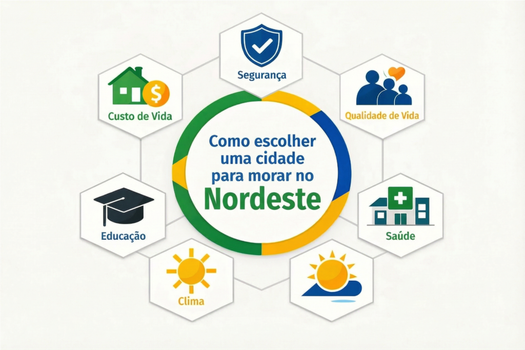 Infográfico "Como escolher onde morar no Nordeste"