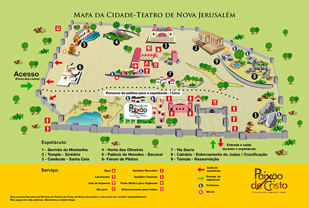 Mapa oficial da Cidade-Teatro Nova Jerusalém - Fonte: Site do Evento