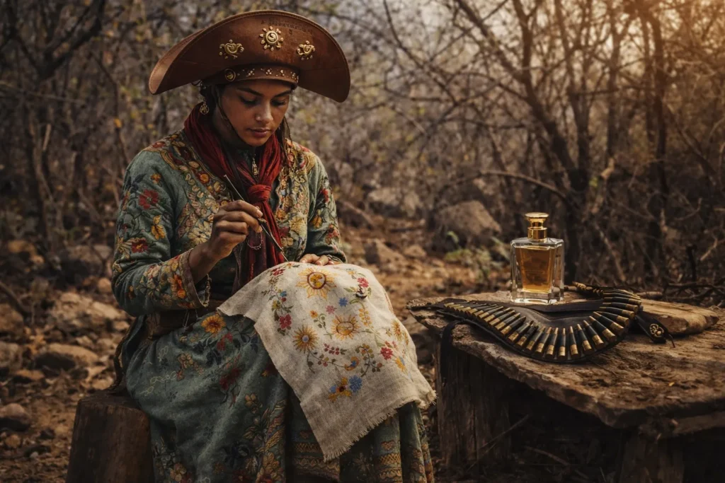 Maria Bonita Lampião Bordando