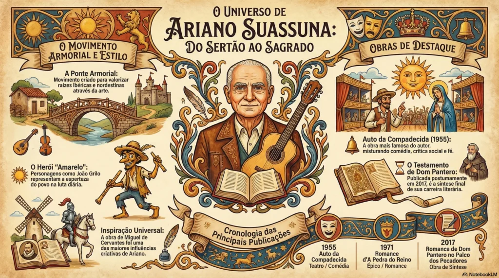 Infográfico do Universo de Ariano Suassuna