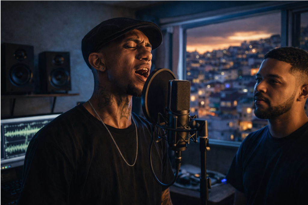 J. Eskine em um de seus primeiros registros em estúdio