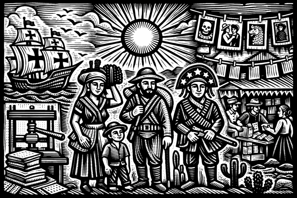 Xilogravura de Cordel - sol do nordeste